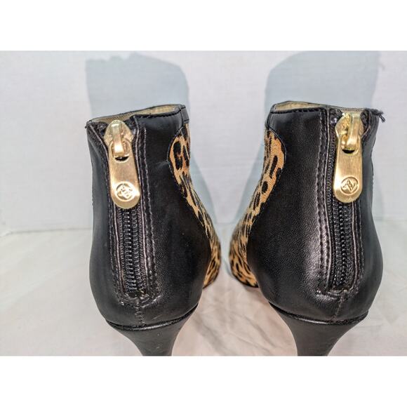 Adrienne Vittadini Leopard Print Ankle Booties Stiletto Heel Size 7.5 - Picture 5 of 12